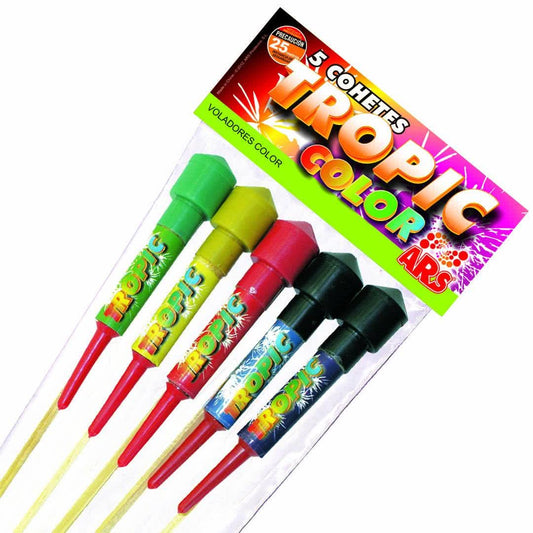 Cohets Tropic Color 5uds